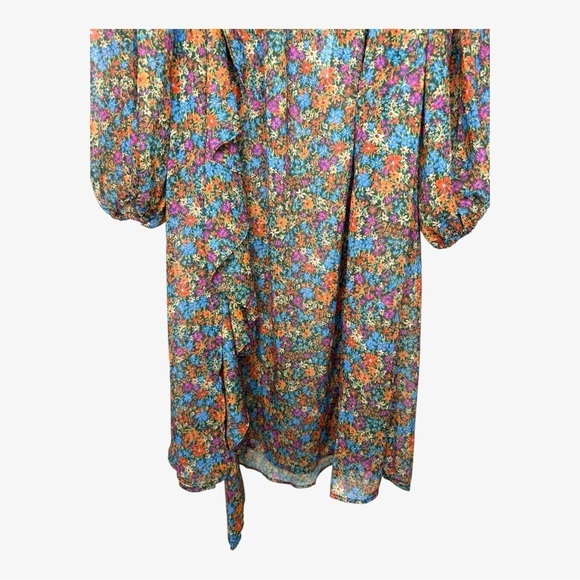 For Love And Lemons Brittany Floral Print Midi Dress in Multi NWT Small - Picture 6 of 15